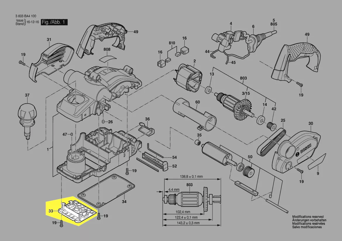 plaque avant réf. 1 619 X08 462 Bosch